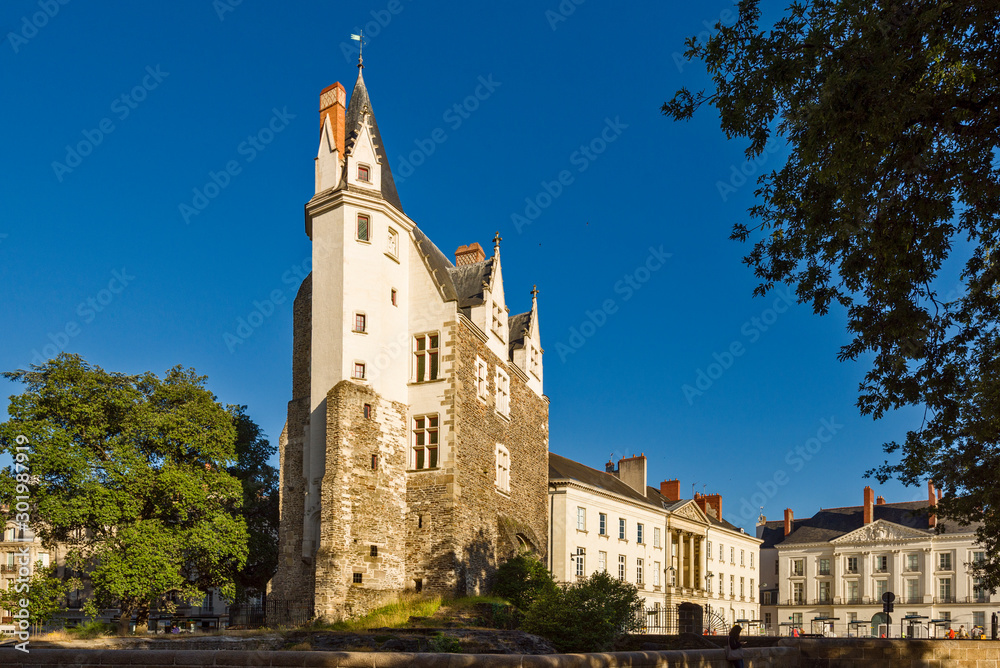 house with tower in the center of Nantes, france