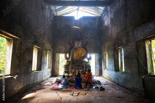 Buddha statue at wat Somdej, Sangkhlaburi