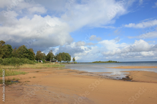 Summer day at Lake Vanern  largest lake of Sweden and the European Union.