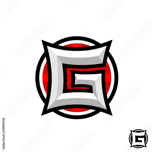 Letter G monogram logo japanese style logo designs