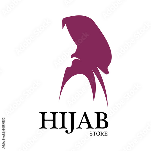 hijab logo vector icon design template