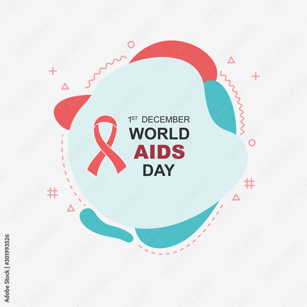 Awareness World Aids Day concept. Red Ribbon . Awareness World Aids Day concept. Red Ribbon .