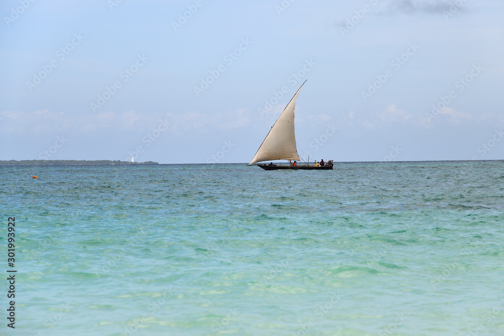 Obraz premium Dhow boat. Zanzibar, Tanzania, Africa