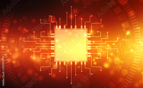 Abstract futuristic circuit board Illustration, high computer technology background. Hi-tech digital technology concept. Digital circuit board pattern for technology background