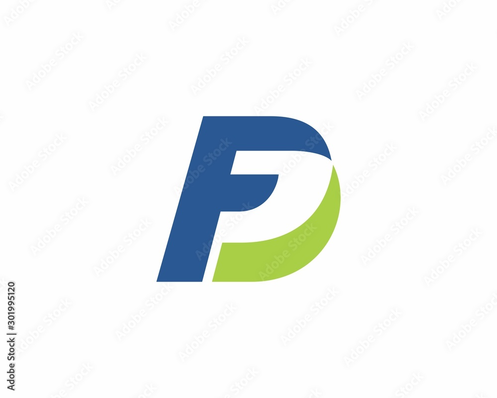 FD or DF letters logo icon 002