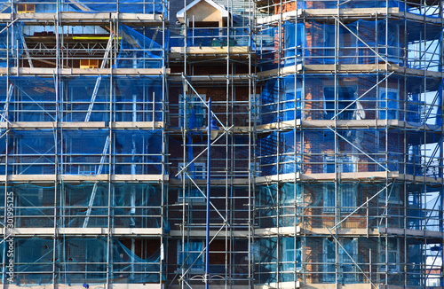 Wallpaper Mural Construction site building with scaffolding  Torontodigital.ca