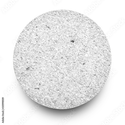White marble plate isolated on white background.