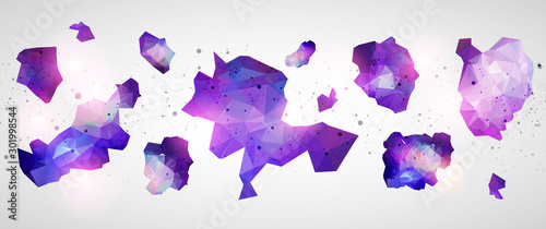 Triangle pattern shape for wallpaper. Illustration low poly, polygonal design. Vector