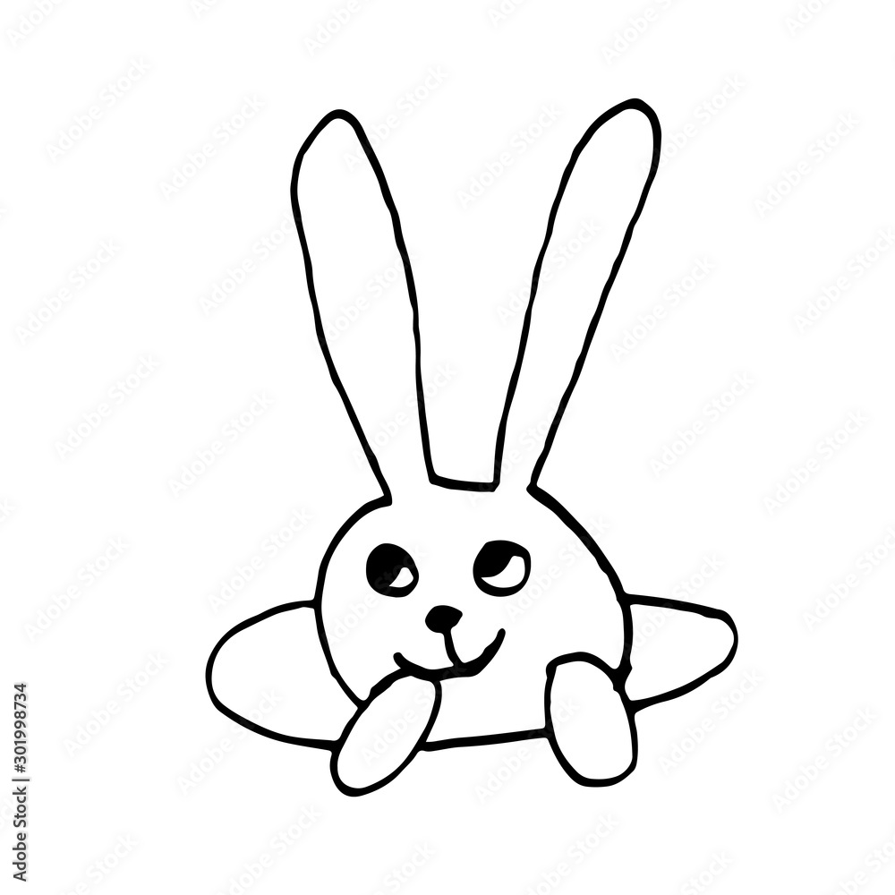 Cute easter icon and animal pet collection, with easter eggs in nest, rabbit and lettering. Hand drawn vector illustration. Cute easter icon and animal pet collection, with easter eggs in nest, rabbit and lettering. Hand drawn vector illustration.