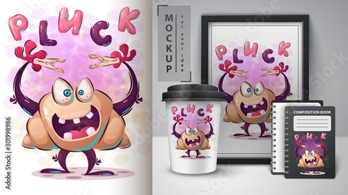 Pluck croissant poster and merchandising