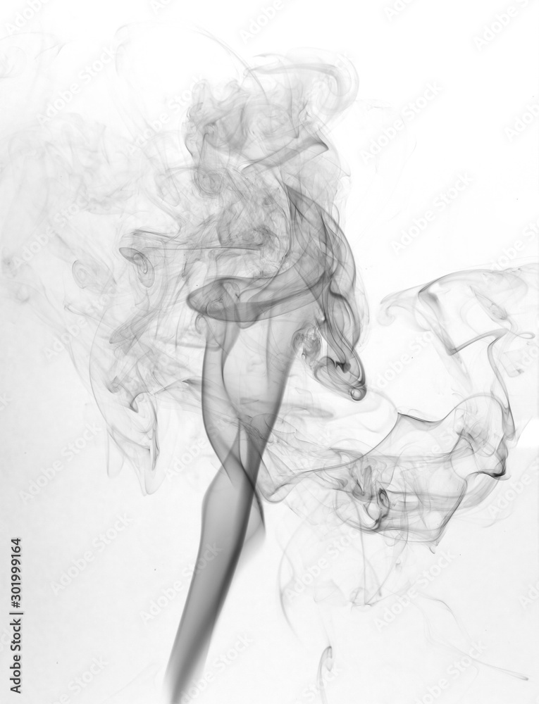 smoke  black and white - obrazy, fototapety, plakaty 