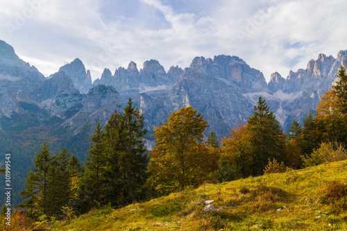 Beautiful mountains of Italy. Viewpoint Molveno