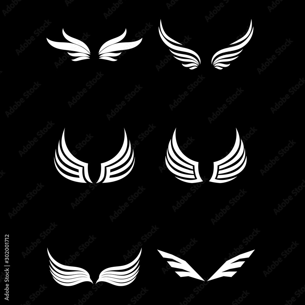 wings gold logo vector illustration template-vector wings gold logo vector illustration template-vector