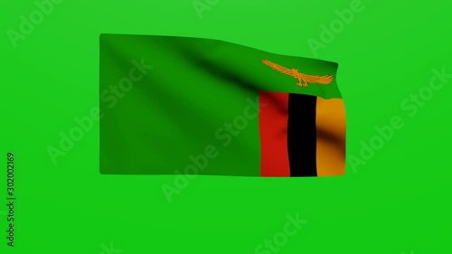 Bandera Zambia. Vídeo photo