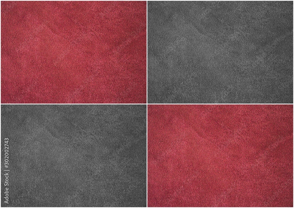 Fototapeta premium The texture of genuine leather. Suede gray and purple.