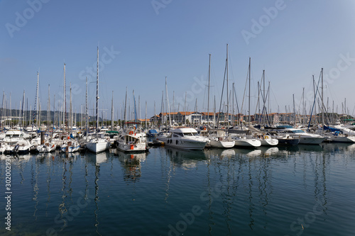 23 JUL 2019 - Hendaye, Basque Country, France - Sokoburu harbour © chromoprisme