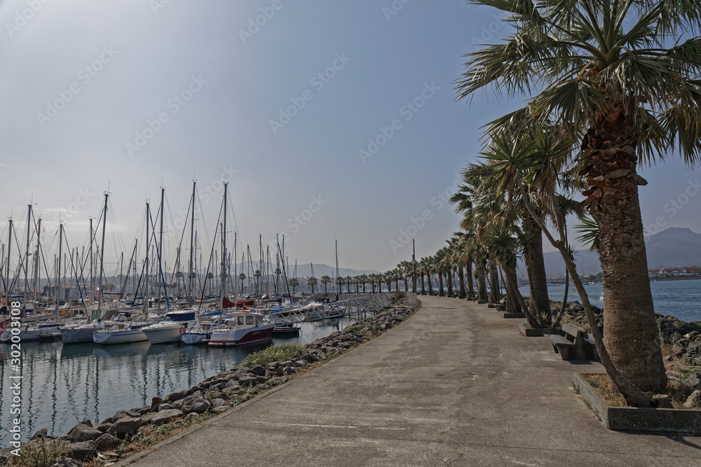 23 JUL 2019 - Hendaye, Basque Country, France - Sokoburu harbour