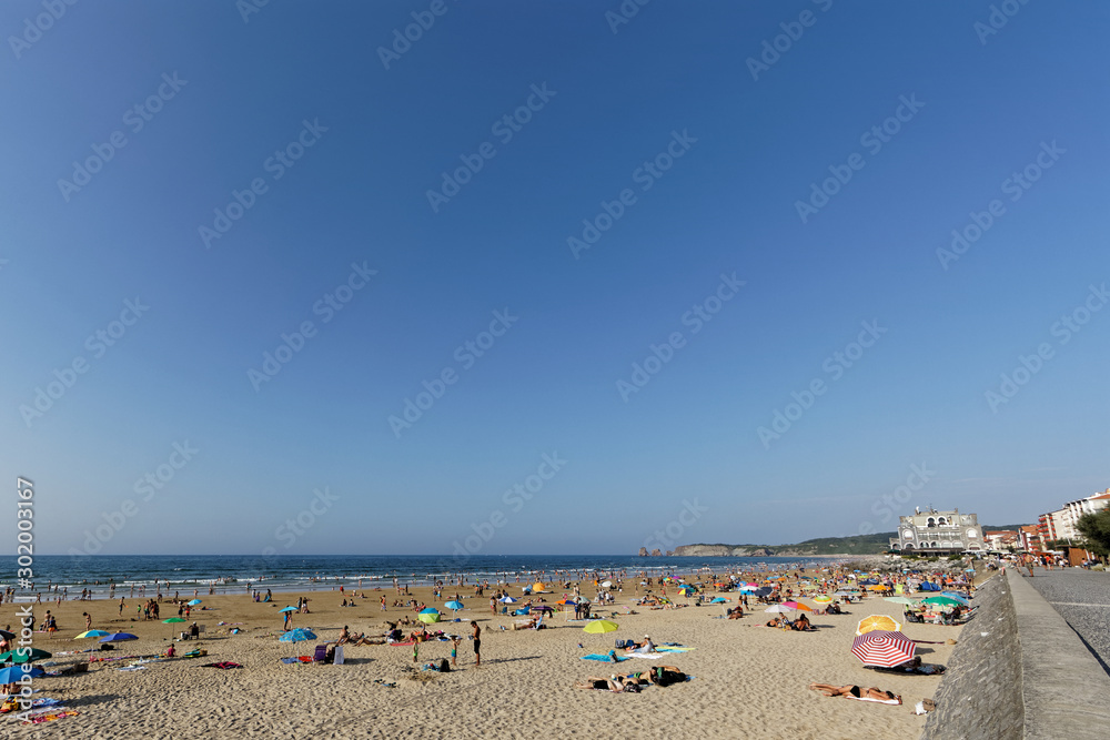 23 JUL 2019 - Hendaye, Basque Country, France - The beach