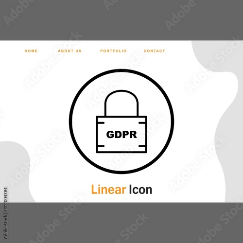 GDPR Security Lock Icon For Your Design,websites and projects.