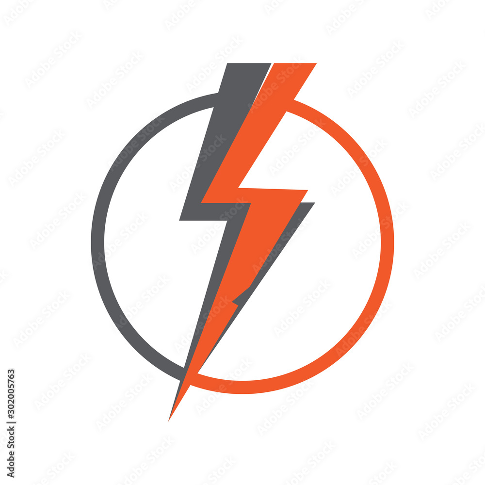 lightning thunderbolt electricity logo design template lightning thunderbolt electricity logo design template