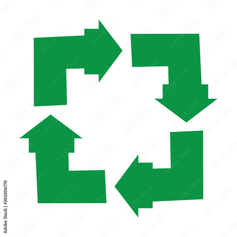 green arrow recycle logo vector icon template green arrow recycle logo vector icon template
