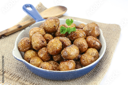 roasted potatoes roasted with salt of guerande photo