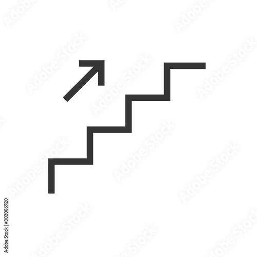 Stairs Up Icon Vector Illustration