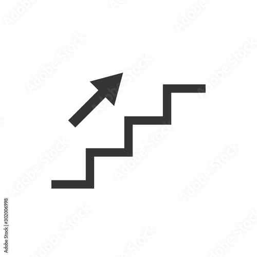 Stairs Up Icon Vector Illustration