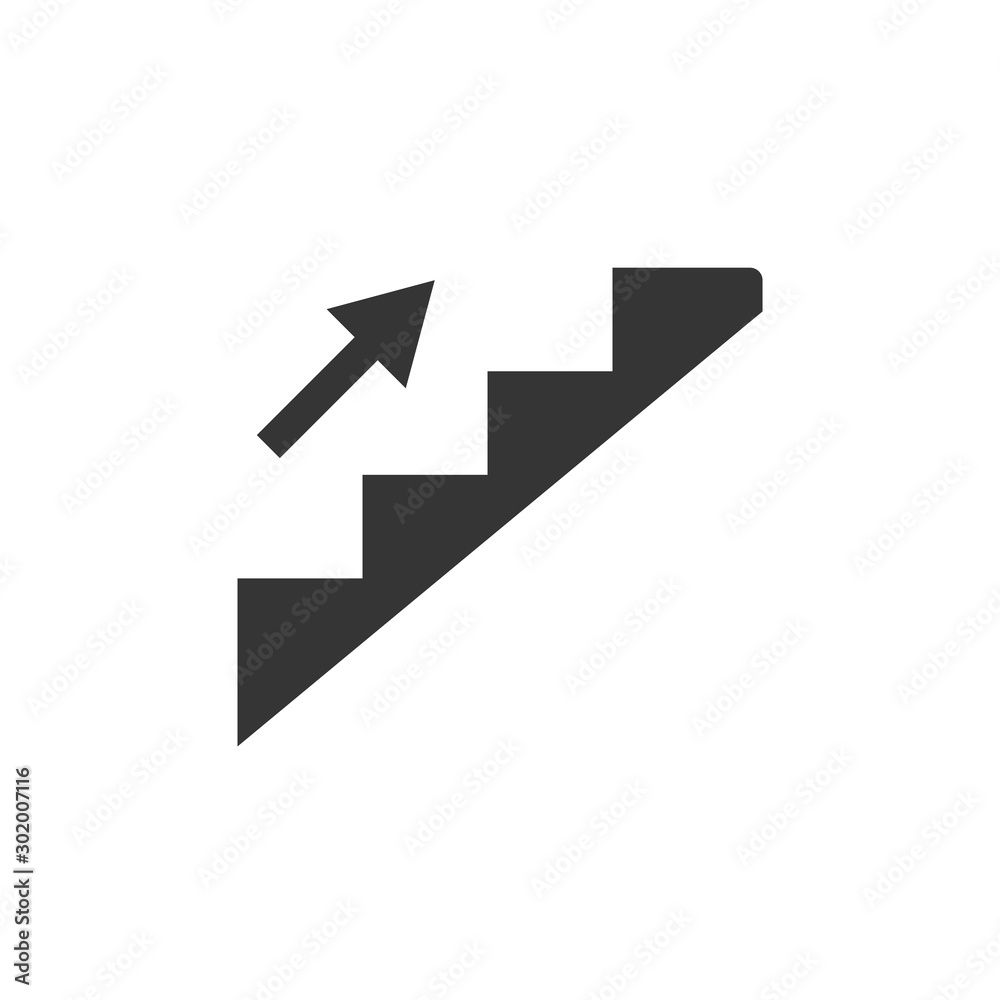 Stairs Up Icon Vector Illustration Stairs Up Icon Vector Illustration