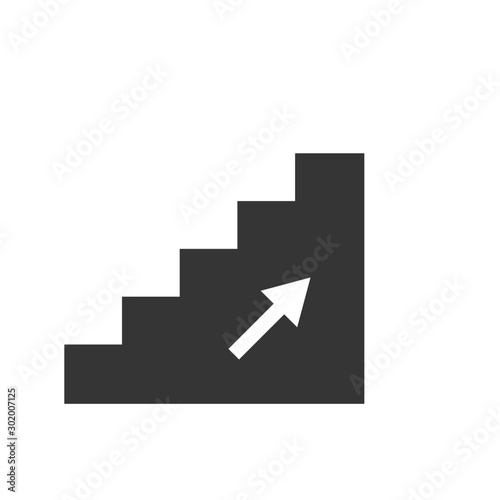 Stairs Up Icon Vector Illustration