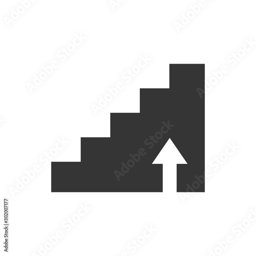 Stairs Up Icon Vector Illustration