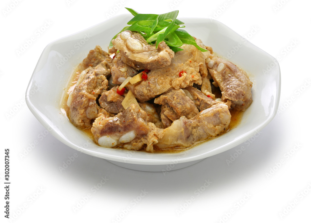steamed pork ribs with fermented bean curd, chinese cuisine steamed pork ribs with fermented bean curd, chinese cuisine
