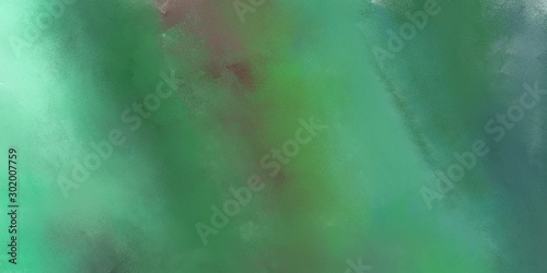 Fototapeta Naklejka Na Ścianę i Meble -  abstract universal background painting with sea green, medium aqua marine and cadet blue color and space for text. can be used for advertising, marketing, presentation