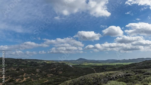 Landscape with mountains and clouds