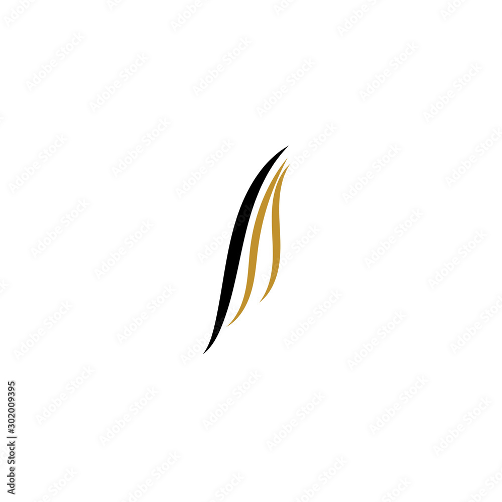 hair wave logo vector icon template - Vector hair wave logo vector icon template - Vector