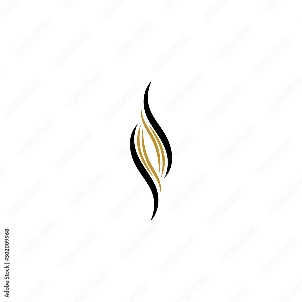 hair wave logo vector icon template - Vector hair wave logo vector icon template - Vector