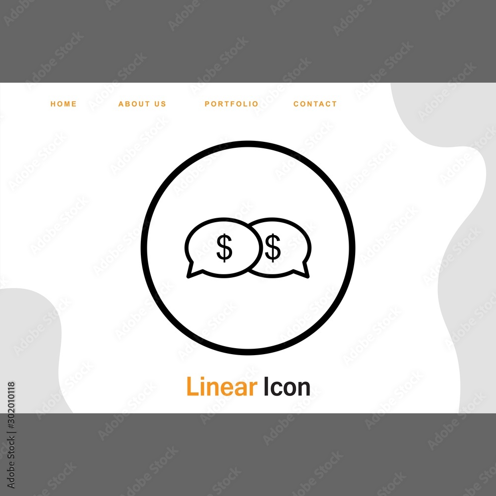 Dollar Conversation Icon For Your Design,websites and projects. Dollar Conversation Icon For Your Design,websites and projects.