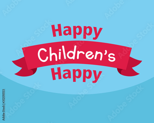 a template that is simple and attractive, looks like a logo template that has the writing Happy World Children's Day