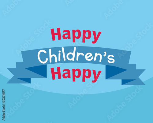 a template that is simple and attractive, looks like a logo template that has the writing Happy World Children's Day