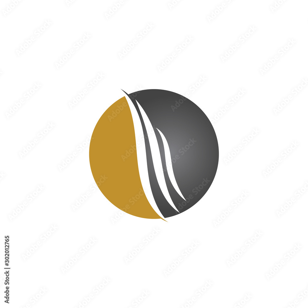 hair wave logo vector icon template - Vector hair wave logo vector icon template - Vector