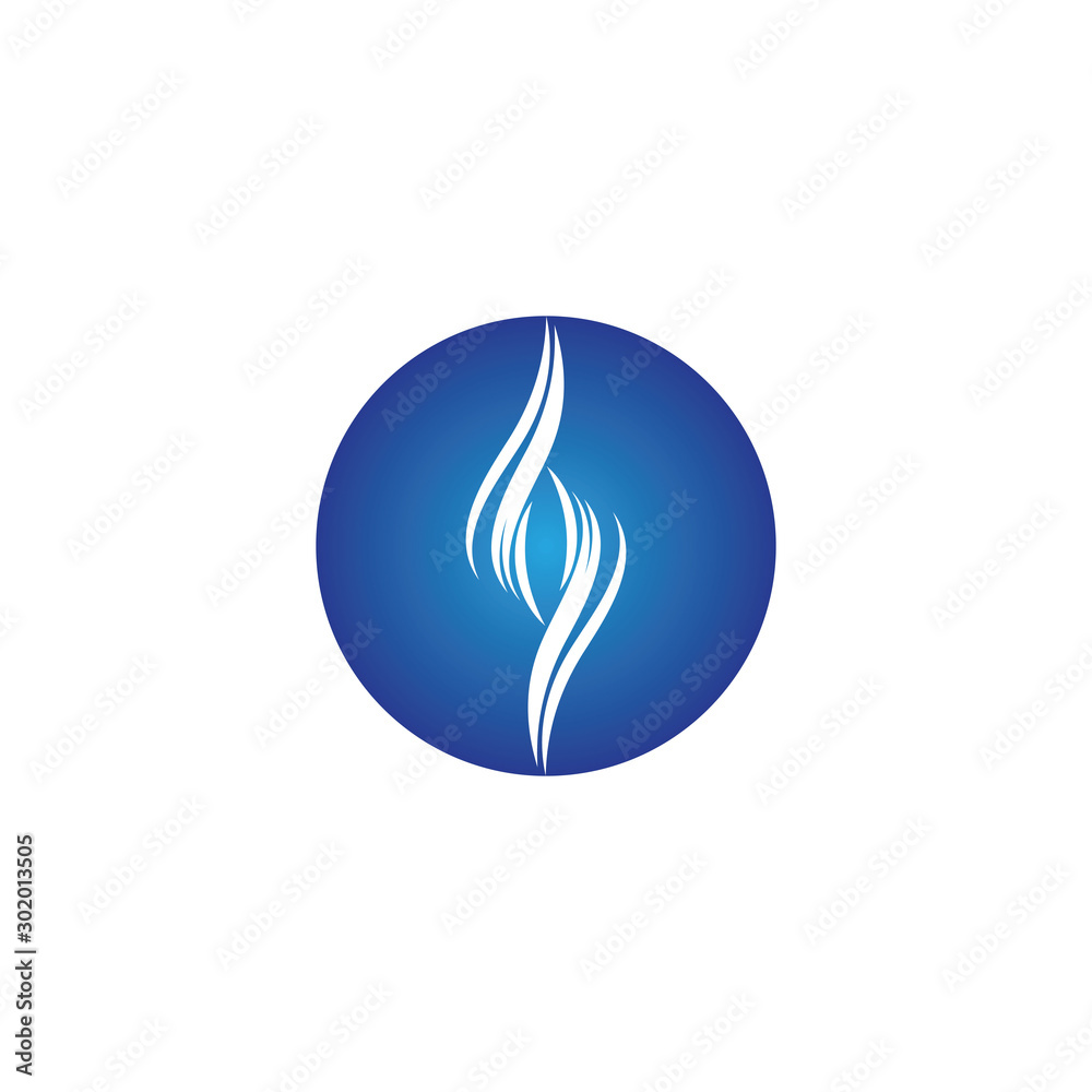 hair wave logo vector icon template - Vector hair wave logo vector icon template - Vector