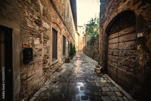Narrow alley in a small tow...