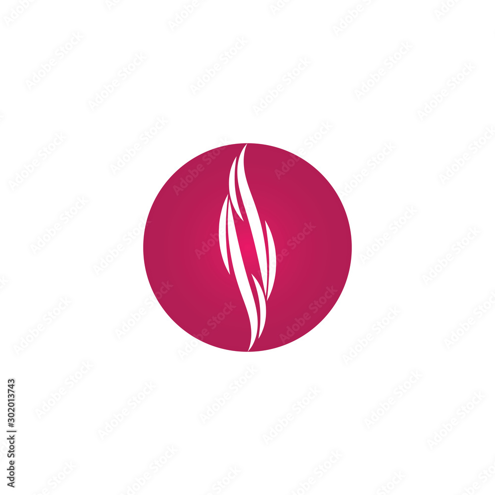 hair wave logo vector icon template - Vector hair wave logo vector icon template - Vector