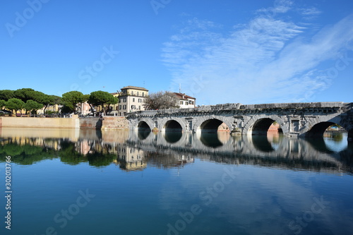 Tiberius Bridge in Rimini