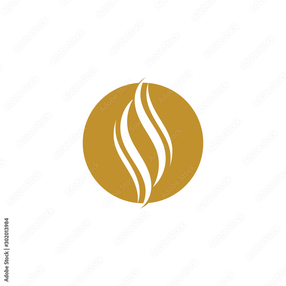 hair wave logo vector icon template - Vector hair wave logo vector icon template - Vector