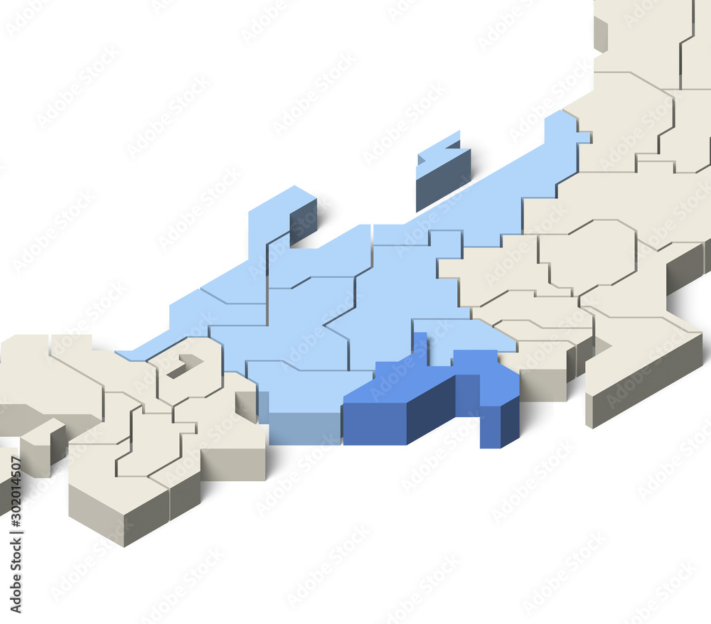 日本地図 中部地方 静岡県 Stock Illustration Adobe Stock