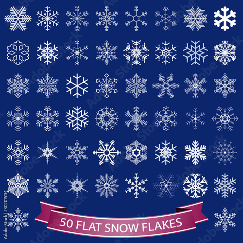 collection christmas snow flakes