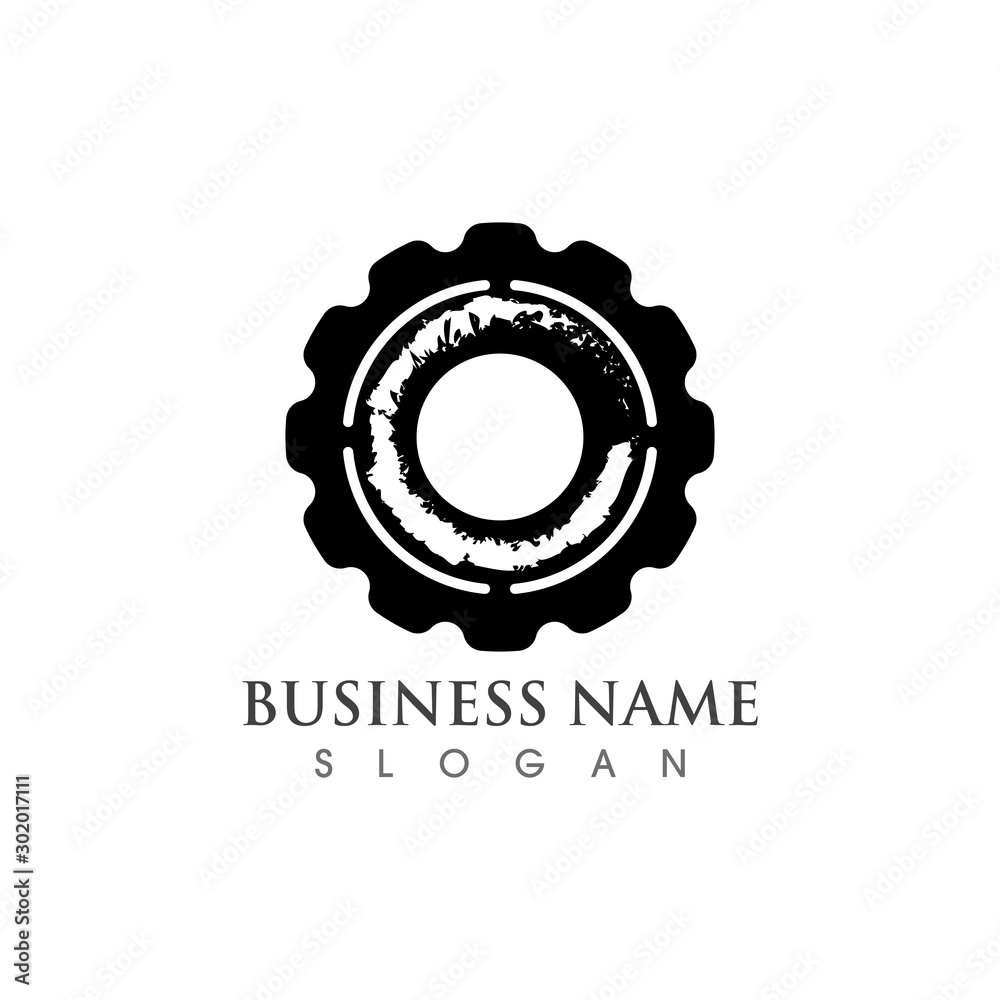 Fototapeta premium Gear Logo Template vector icon illustration