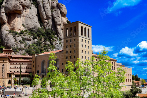 Santa Maria de Montserrat abbey in Monistrol, Catalonia, Spain photo