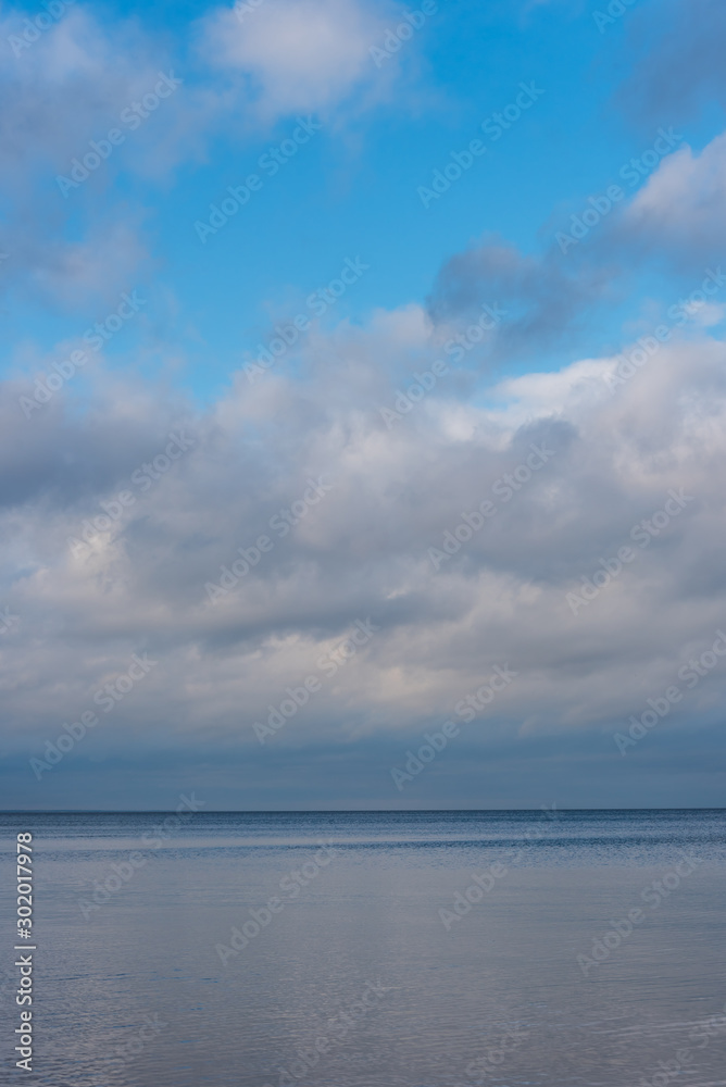 Baltic Sea Beach in November on a Cloudy Day